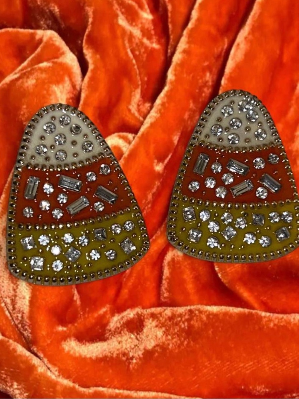 Candy Corn Halloween Bauble Bar Earrings